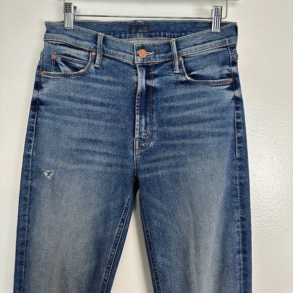 MOTHER The Mid-rise Dazzler Ankle Fray in Wash Going In Circles Size US 28 - Picture 3 of 11